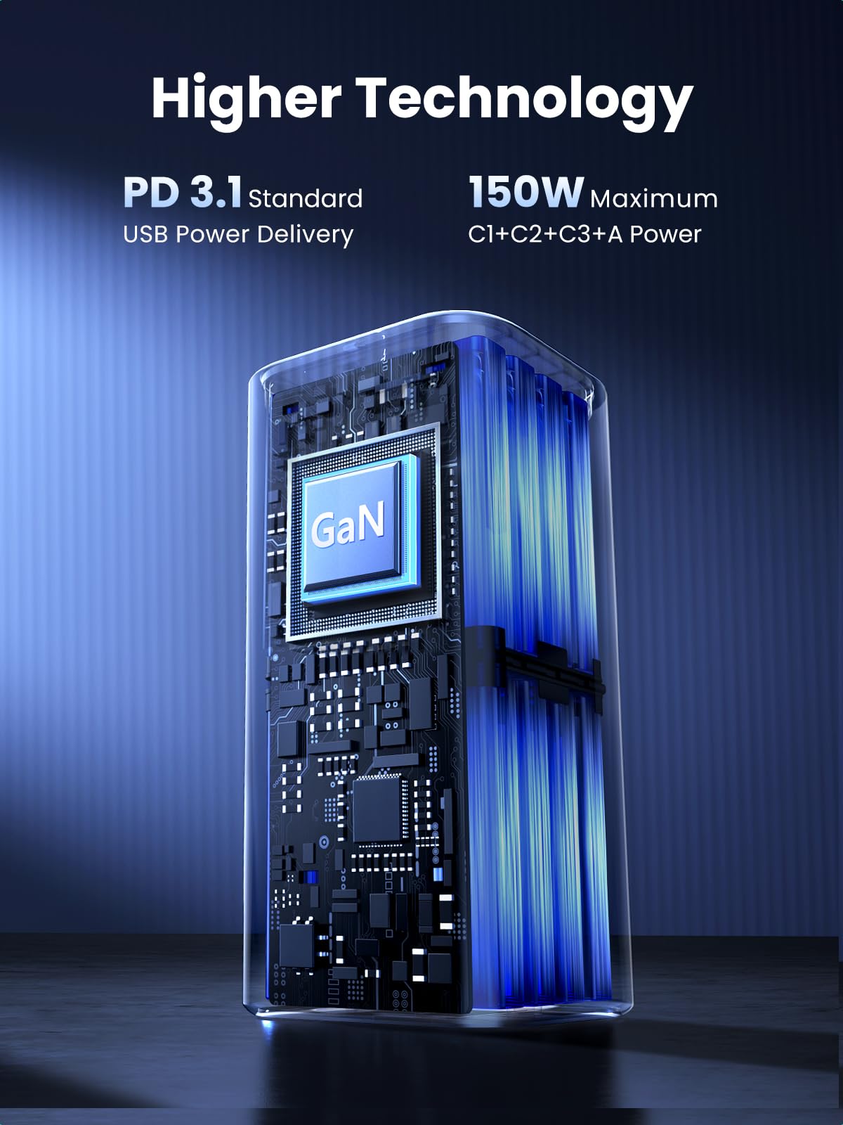 150W 4-Port PD 3.1 USB-C Car Charger