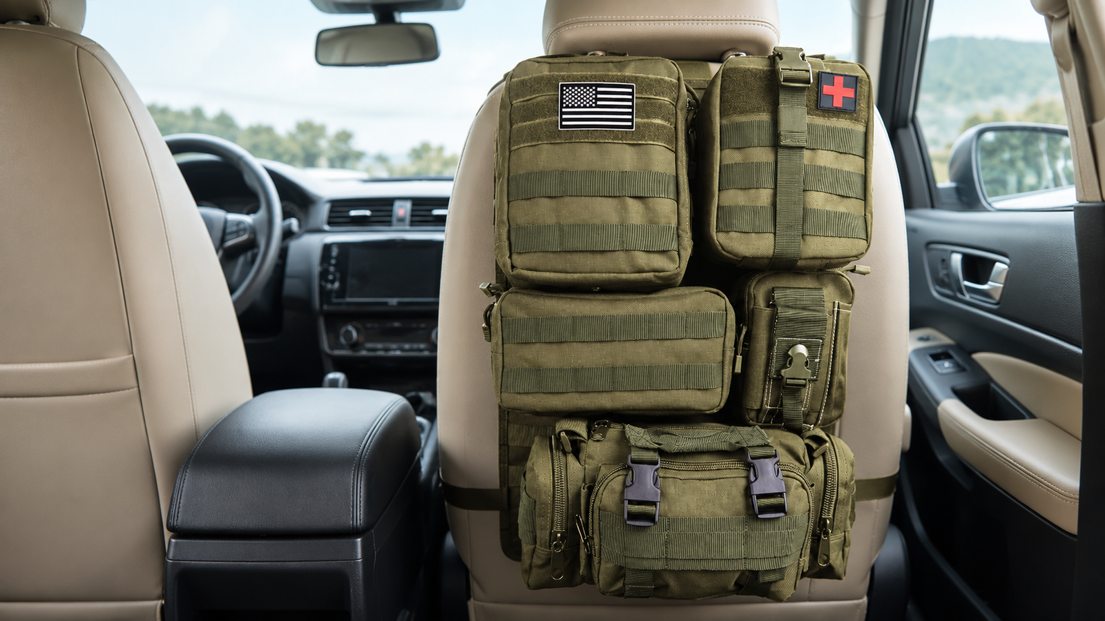 Tactical Molle Car Seat Organizer