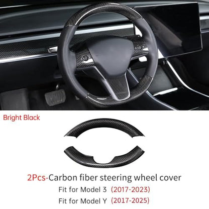 Carbon Fiber Steering Wheel Cover Trim