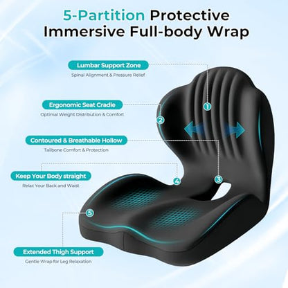 Memory Foam Car Seat Cushion with Lumbar Support