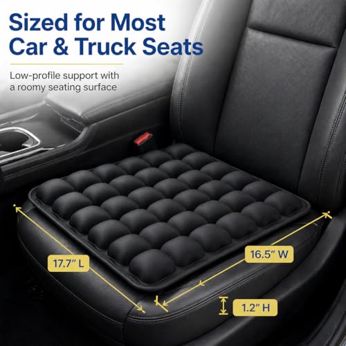 Inflatable Car Seat Cushion with Built-in Pump