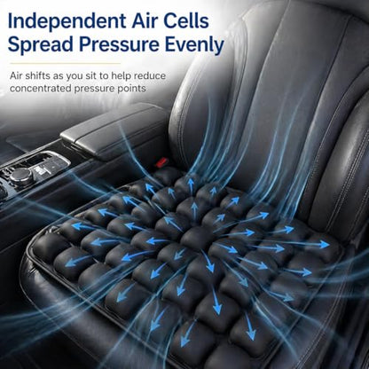 Inflatable Car Seat Cushion with Built-in Pump