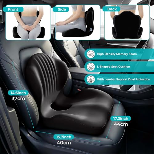 Memory Foam Car Seat Cushion with Lumbar Support
