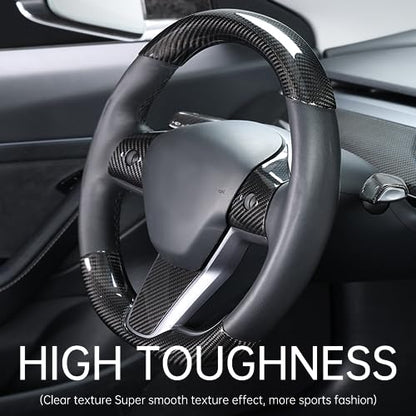 Carbon Fiber Steering Wheel Cover Trim