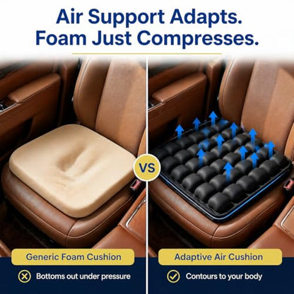Inflatable Car Seat Cushion with Built-in Pump