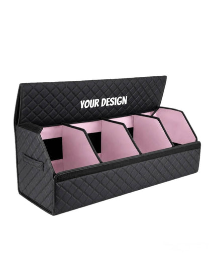 Leather Car Trunk Organizer with Dividers