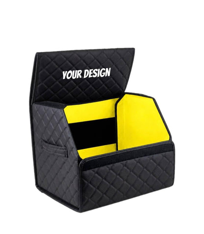 Leather Car Trunk Organizer with Dividers