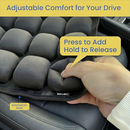 Inflatable Car Seat Cushion with Built-in Pump