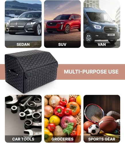 Foldable Car Trunk Organizer with Lid