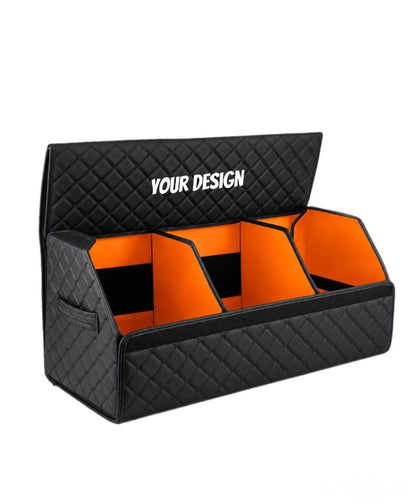 Leather Car Trunk Organizer with Dividers