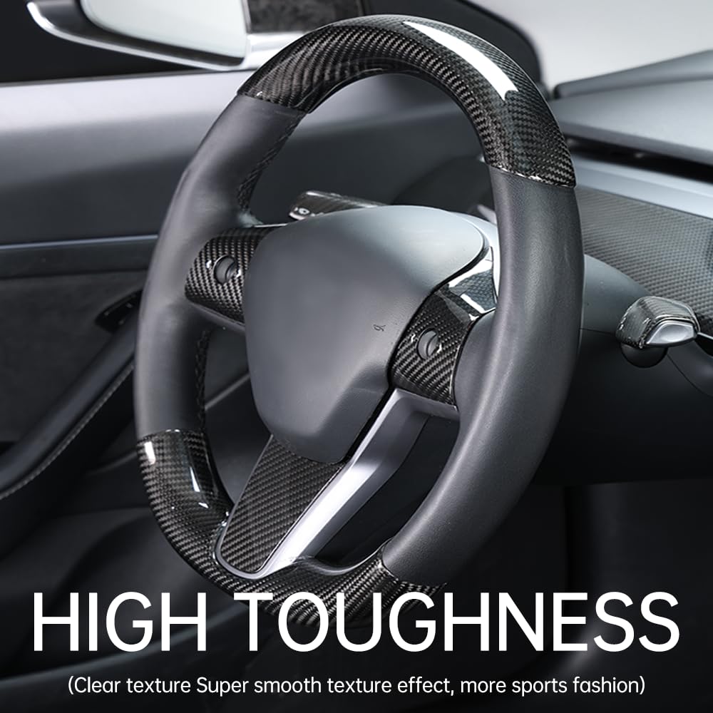 Carbon Fiber Steering Wheel Cover Trim