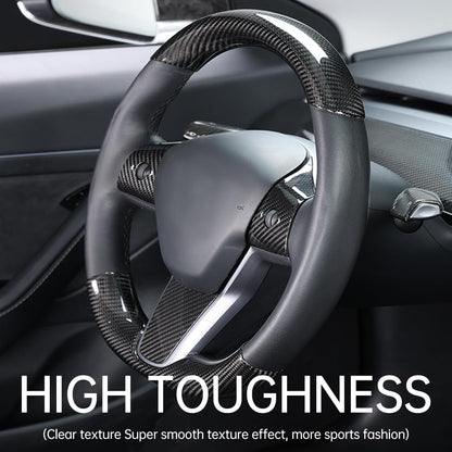 Carbon Fiber Steering Wheel Cover Trim