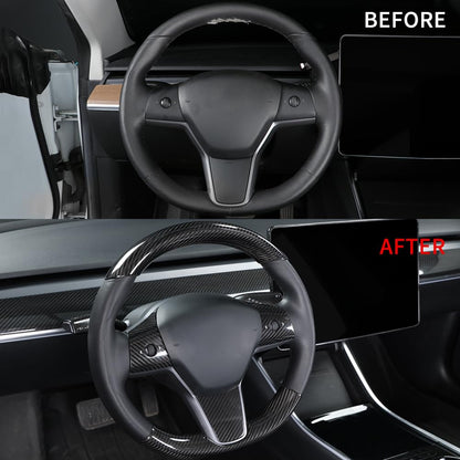 Carbon Fiber Steering Wheel Cover Trim