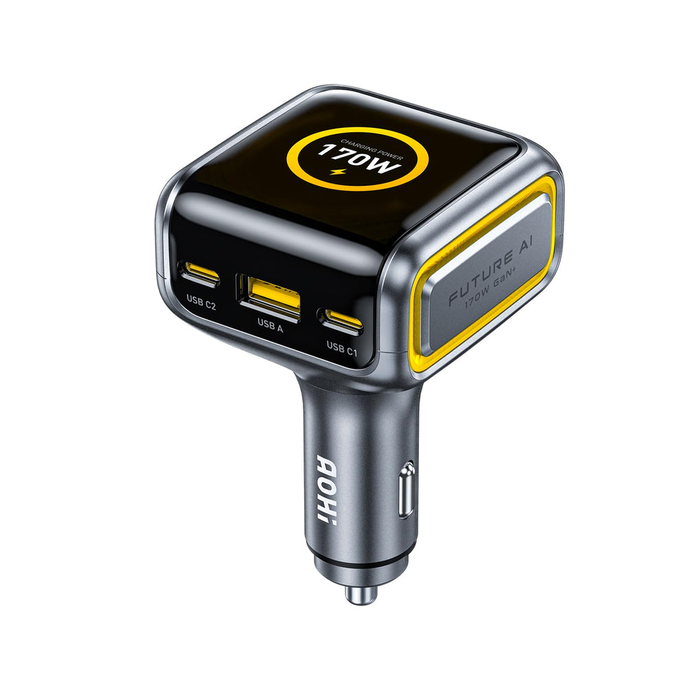 170W USB-C Car Charger with Smart Display