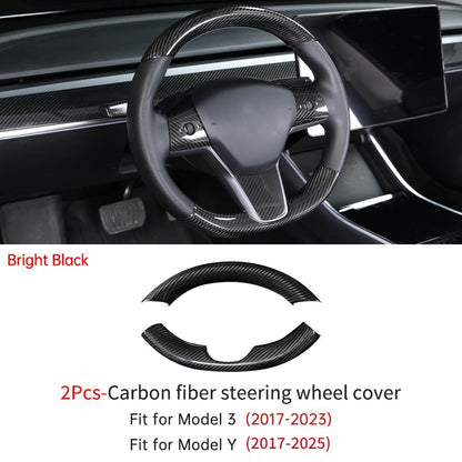 Carbon Fiber Steering Wheel Cover Trim