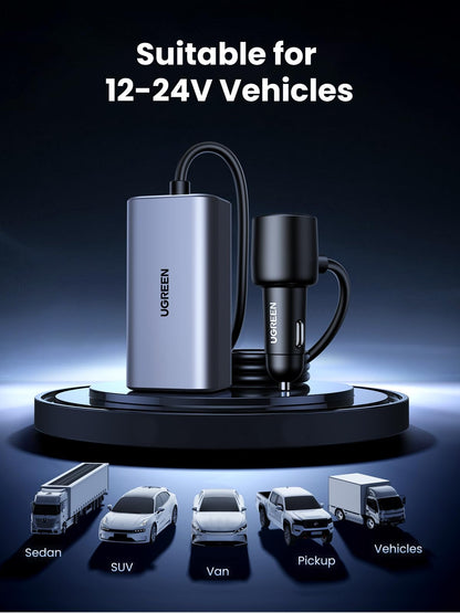 150W 4-Port PD 3.1 USB-C Car Charger