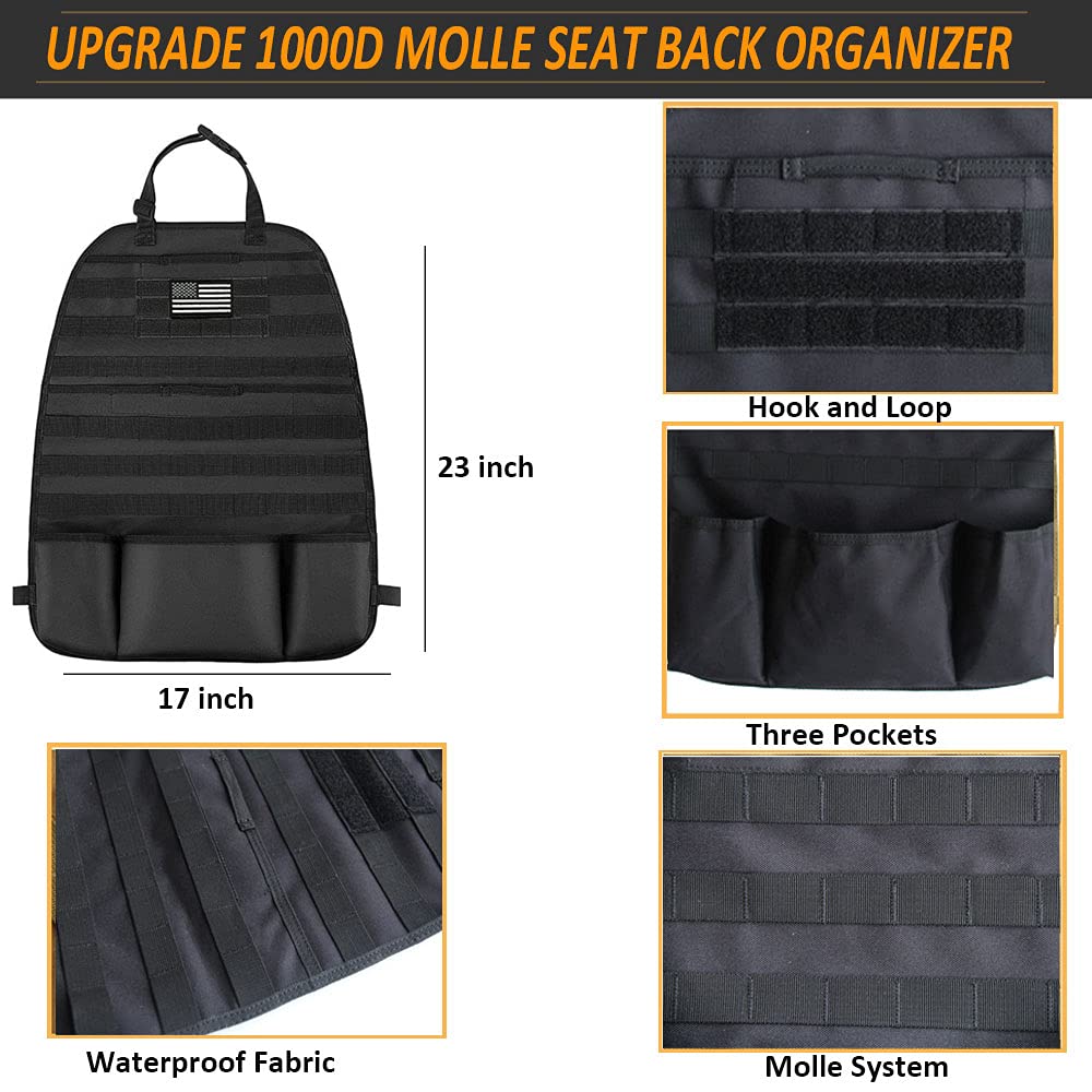 Molle Car Seat Back Organizer