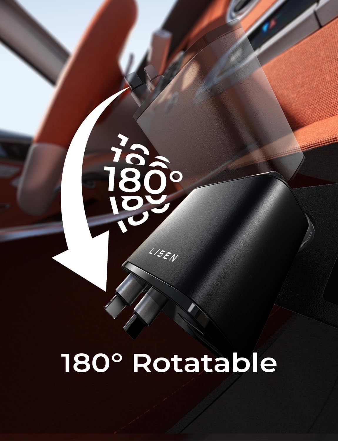 84W Retractable USB-C Fast Car Charger
