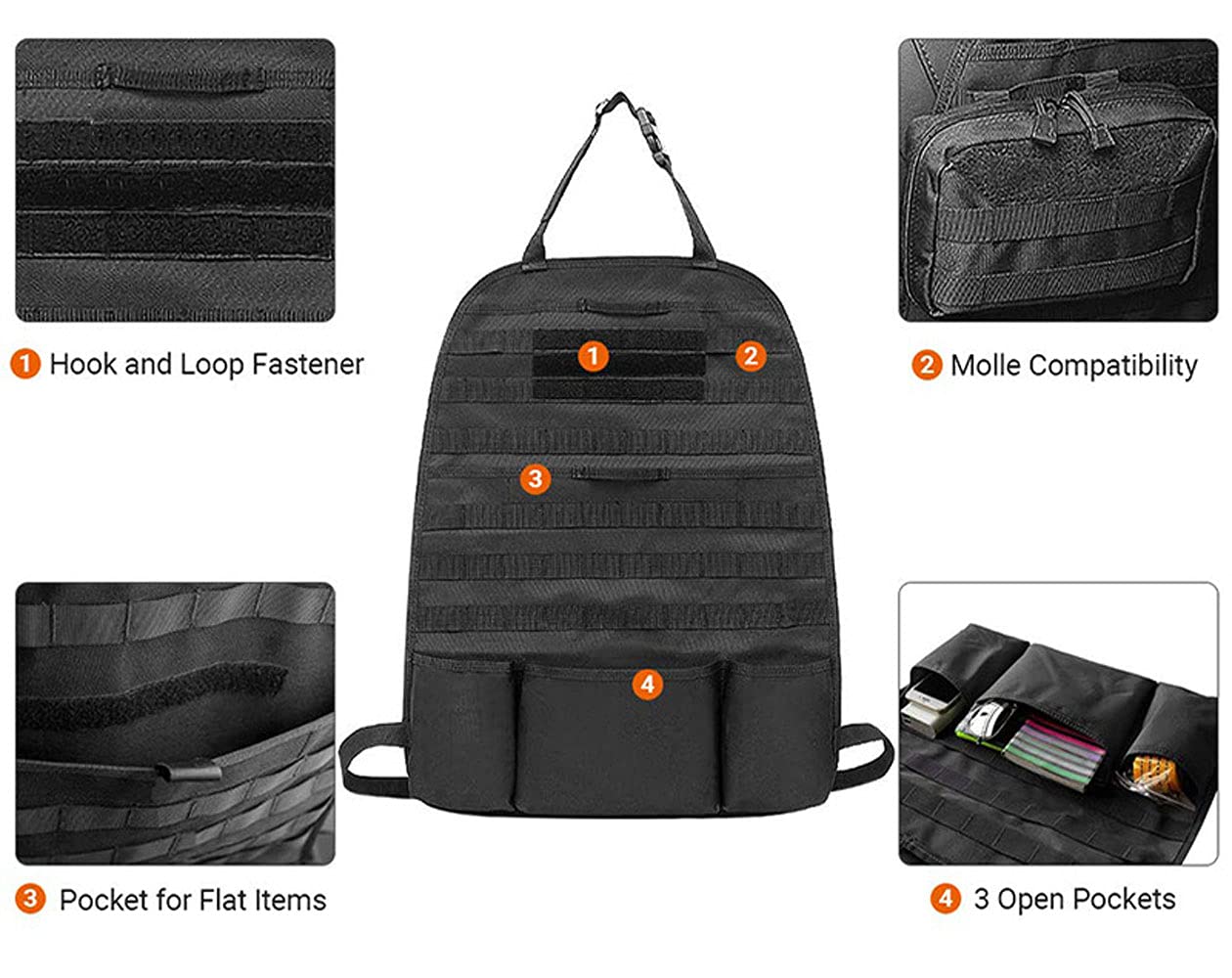 Molle Car Seat Back Organizer