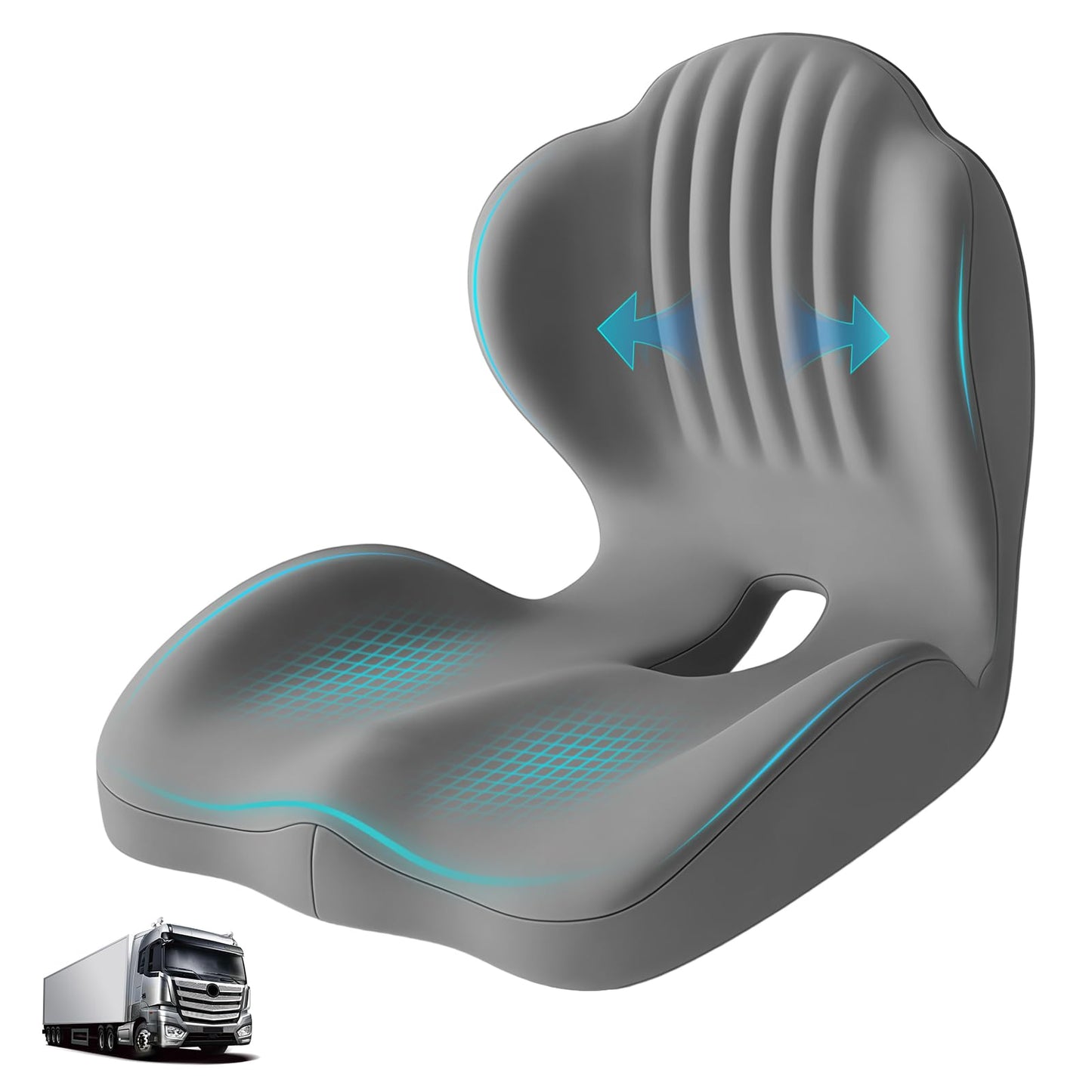 Memory Foam Car Seat Cushion with Lumbar Support
