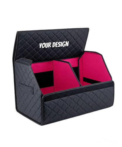 Leather Car Trunk Organizer with Dividers
