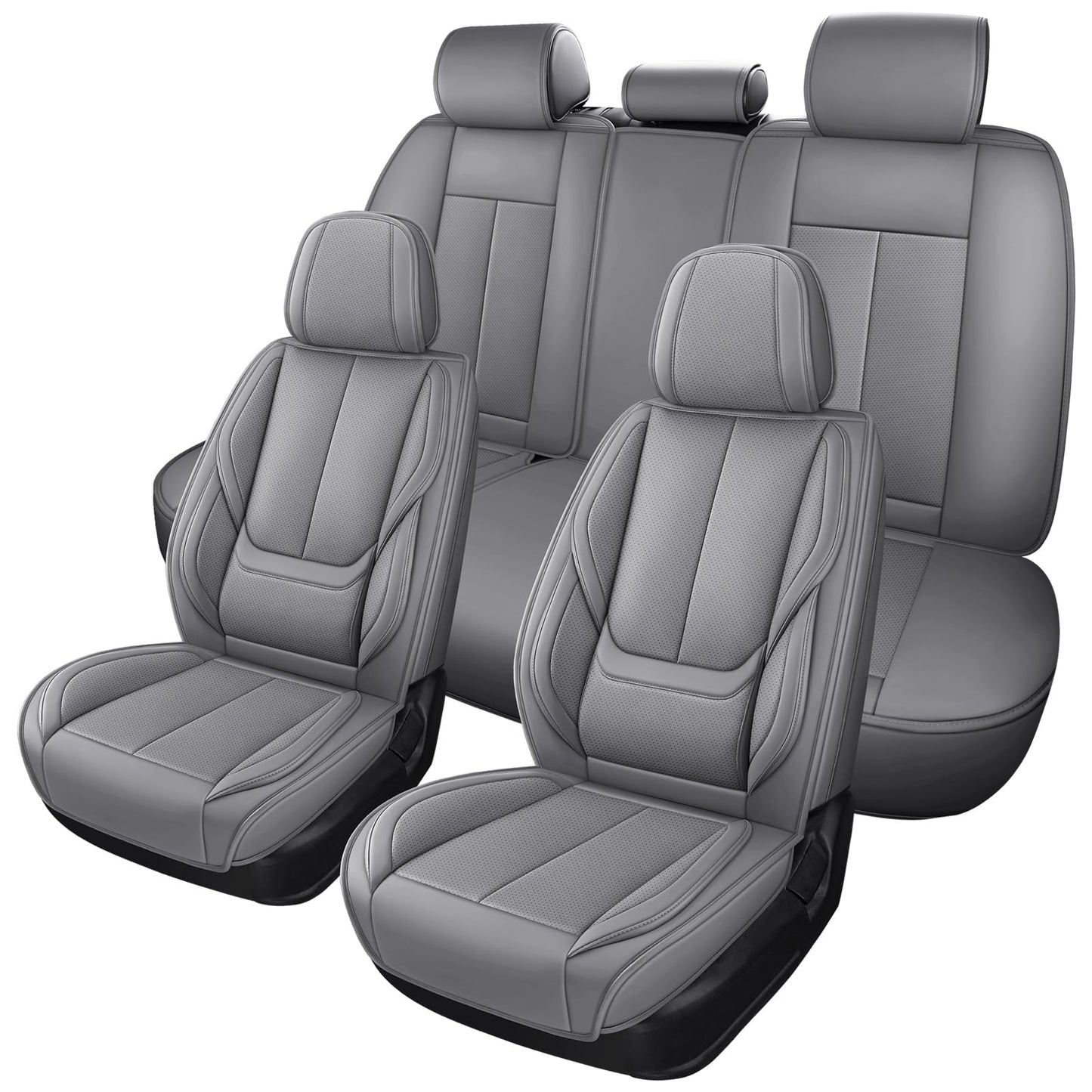 MINGBRON Car Seat Covers Full Set with Lumbar Support