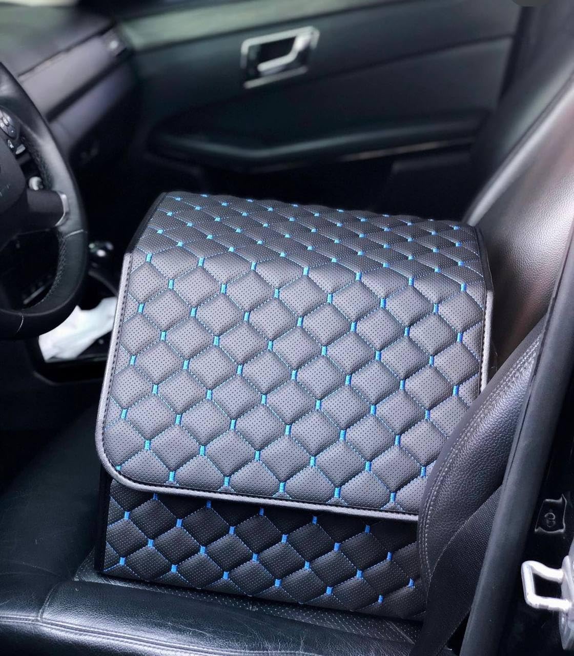 Leather Car Trunk Organizer with Dividers