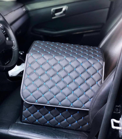 Leather Car Trunk Organizer with Dividers