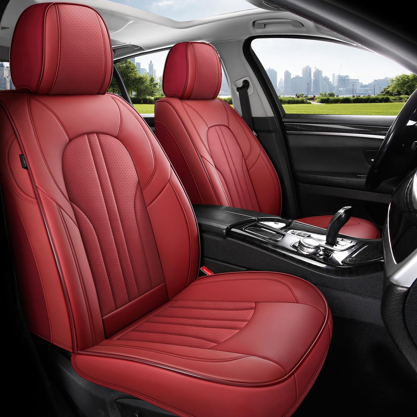 MINGBRON Car Seat Covers Full Set with Lumbar Support