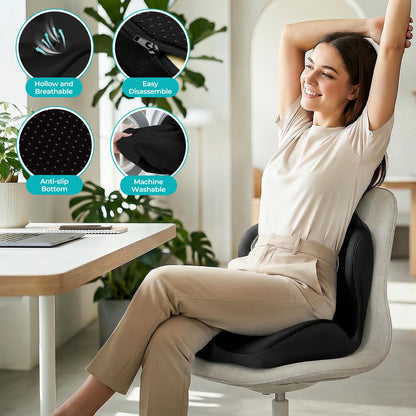 Memory Foam Car Seat Cushion with Lumbar Support