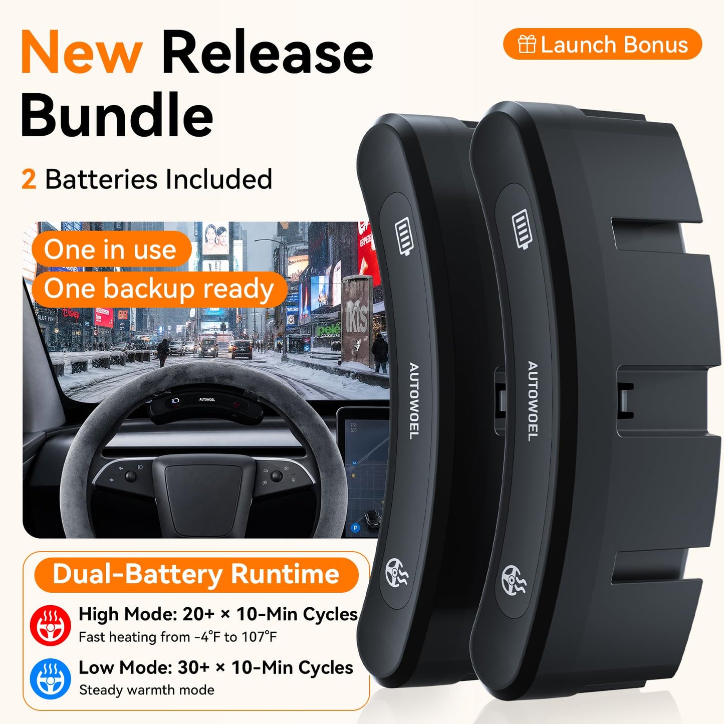 Heated Wireless Steering Wheel Cover