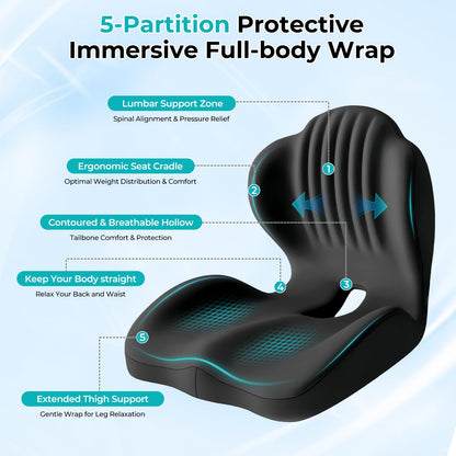 Memory Foam Car Seat Cushion with Lumbar Support