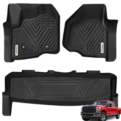 Custom-Fit All-Weather TPE Floor Mats, Full Set