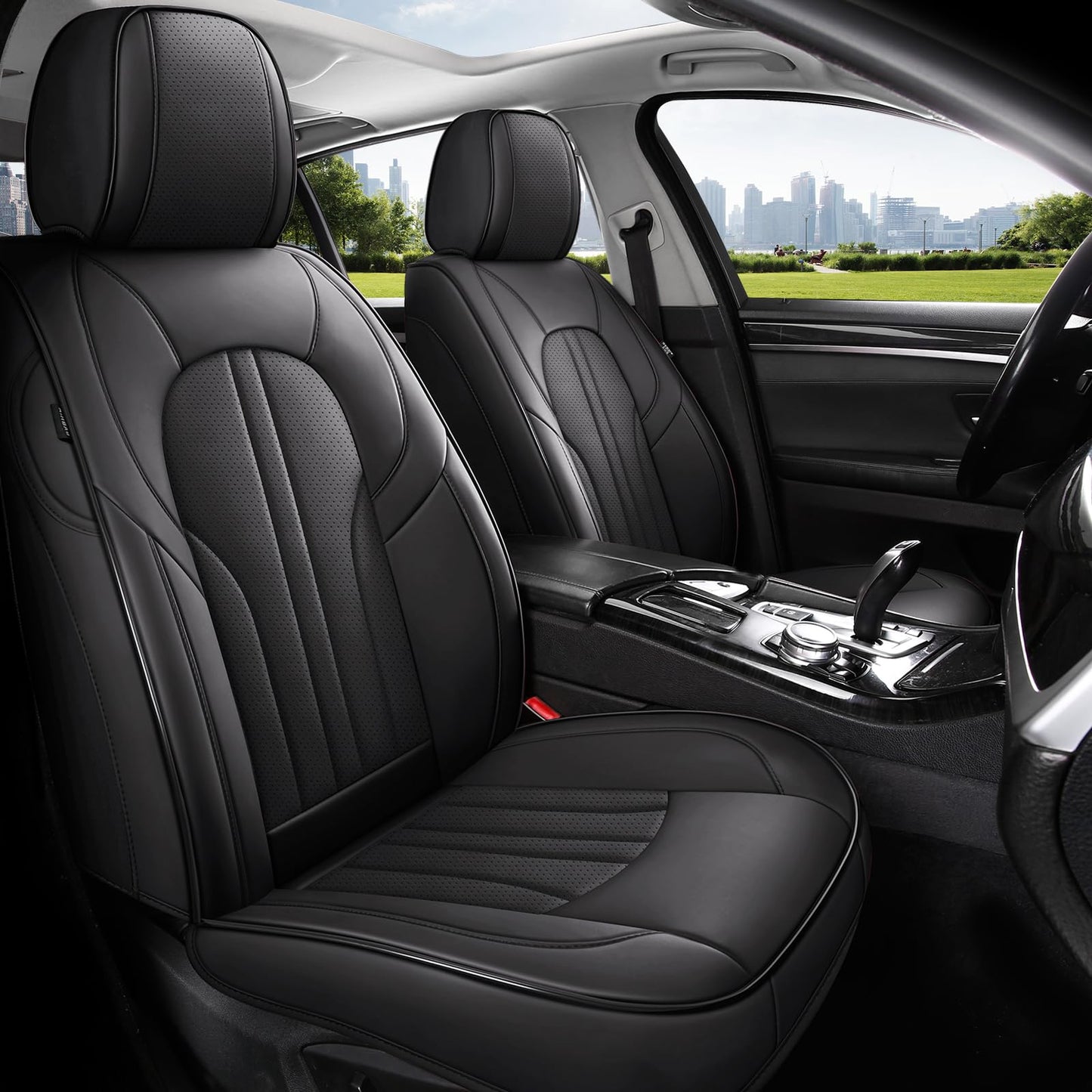 MINGBRON Car Seat Covers Full Set with Lumbar Support