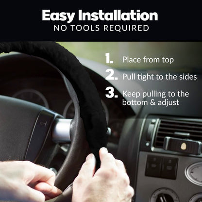 Genuine Sheepskin Steering Wheel Cover