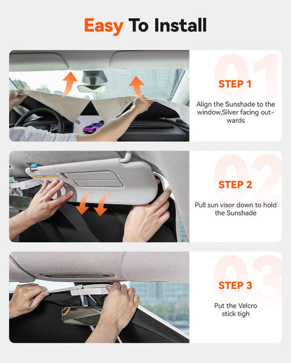 WOLFBOX Car Windshield Sun Shade Set 11