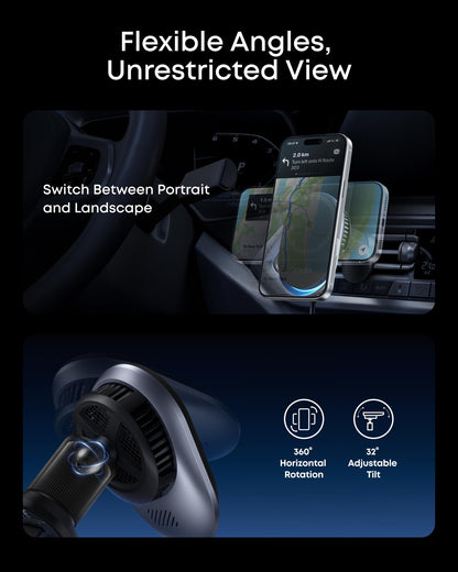 Qi2 Wireless Car Charger Mount