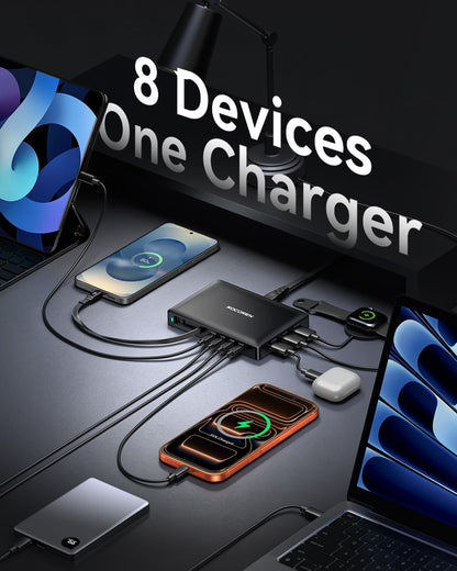 560W 8-Port USB-C Charging Station with Cable