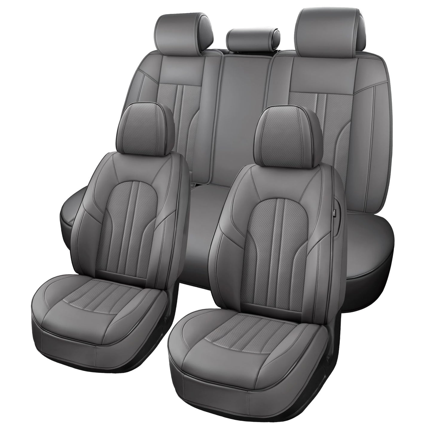 MINGBRON Car Seat Covers Full Set with Lumbar Support