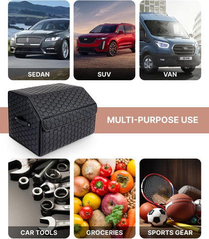 Foldable Car Trunk Organizer with Lid