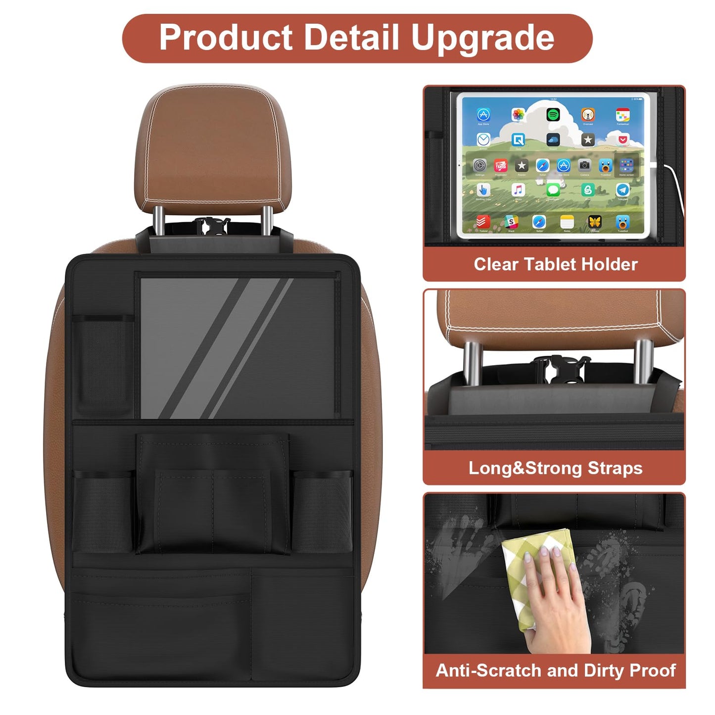 Backseat Car Organizer with Tray