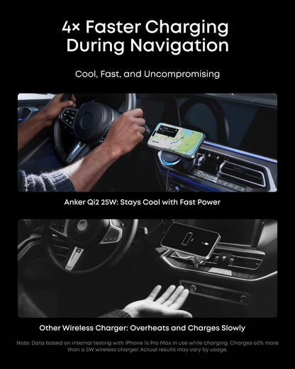 Qi2 Wireless Car Charger Mount
