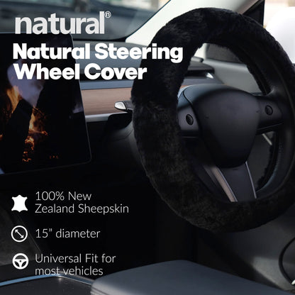 Genuine Sheepskin Steering Wheel Cover