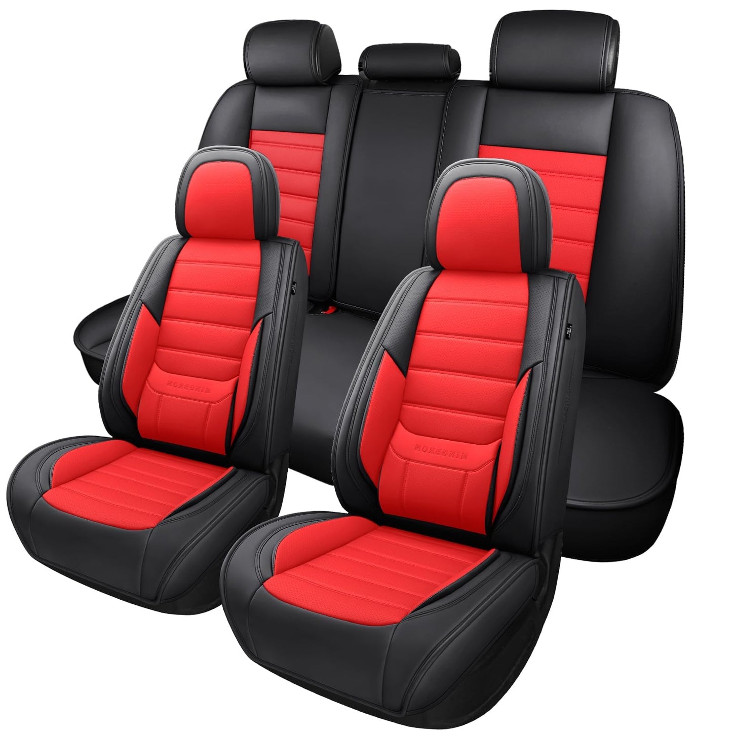 MINGBRON Car Seat Covers Full Set with Lumbar Support