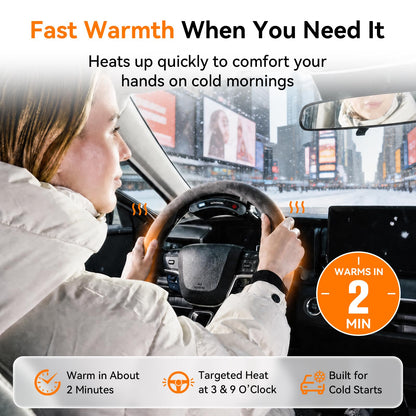 Heated Wireless Steering Wheel Cover