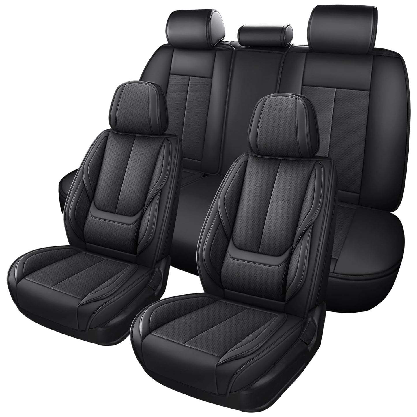 MINGBRON Car Seat Covers Full Set with Lumbar Support