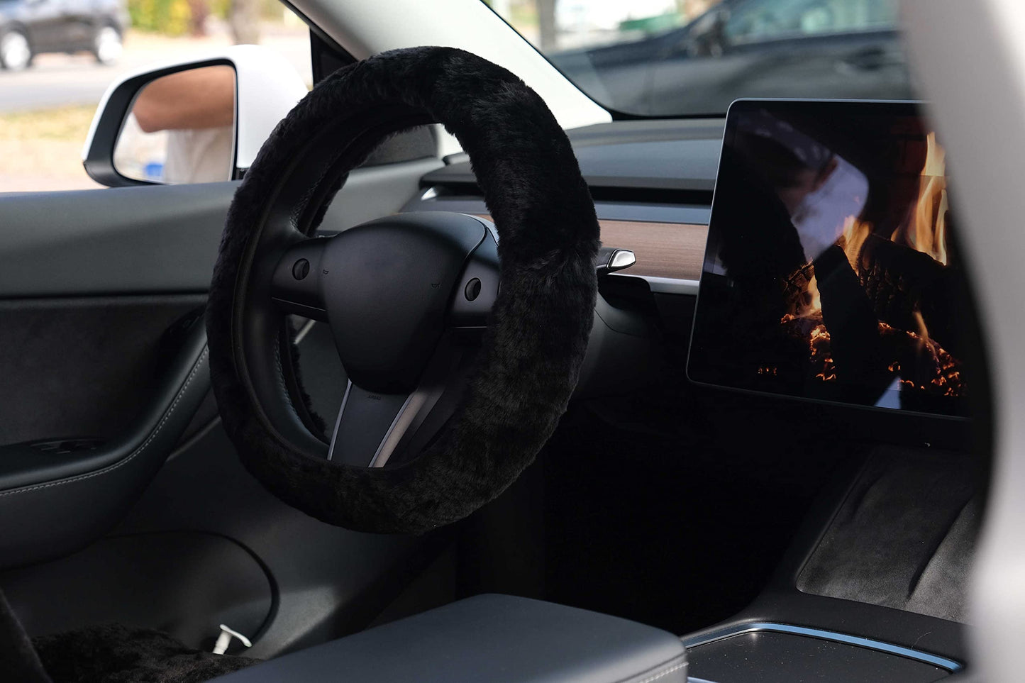 Genuine Sheepskin Steering Wheel Cover