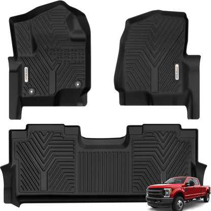 Custom-Fit All-Weather TPE Floor Mats, Full Set