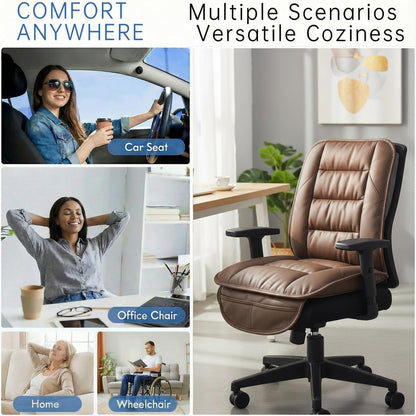 Genuine Leather Car Seat Cushion for Comfort Support