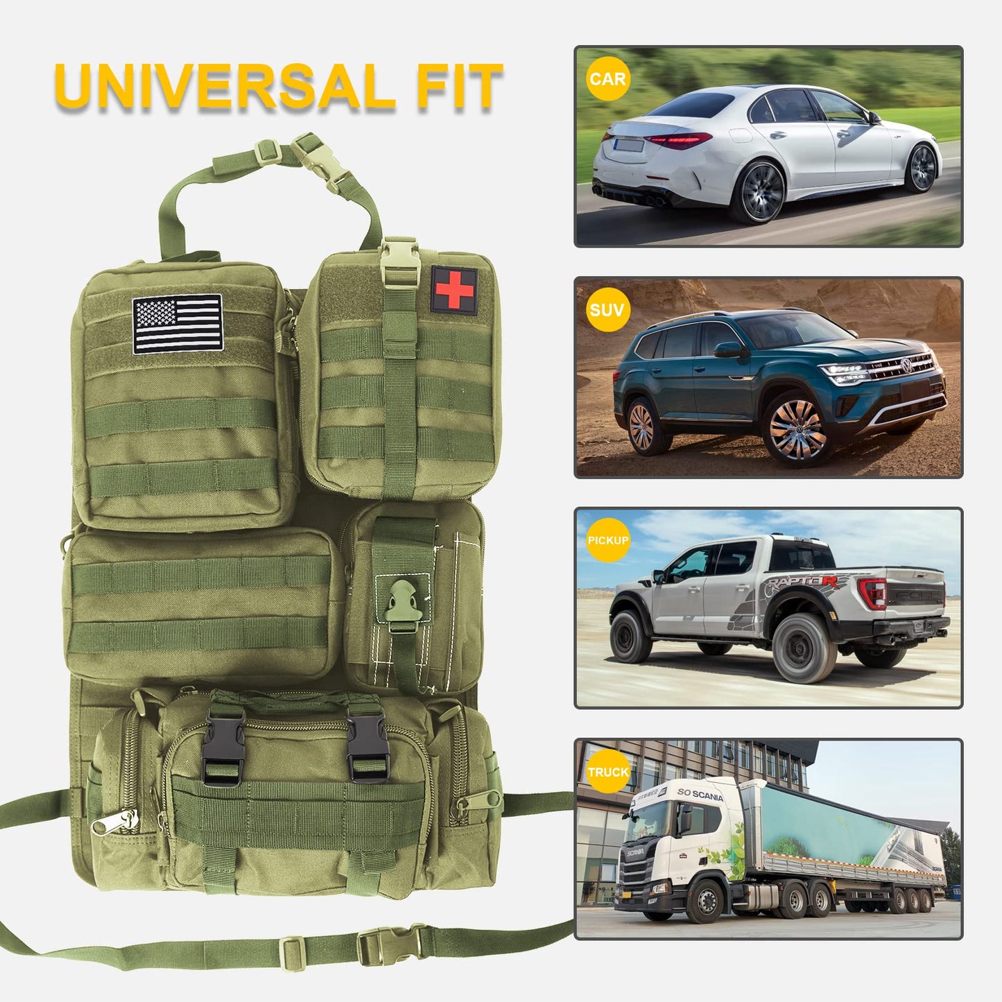 Tactical Molle Car Seat Organizer